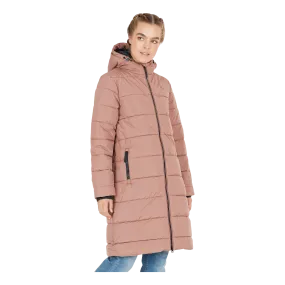 Amaretto W Long Puffer Jacket Cognac