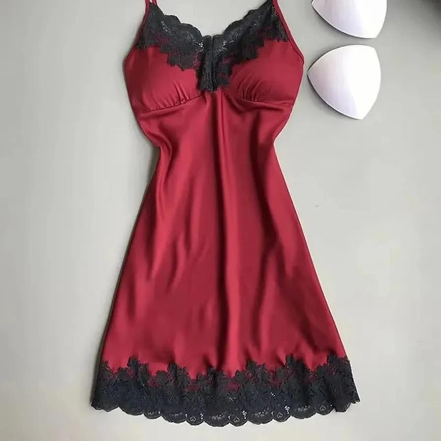 Backless Satin Silk Nightgown Sleeveless and Coord