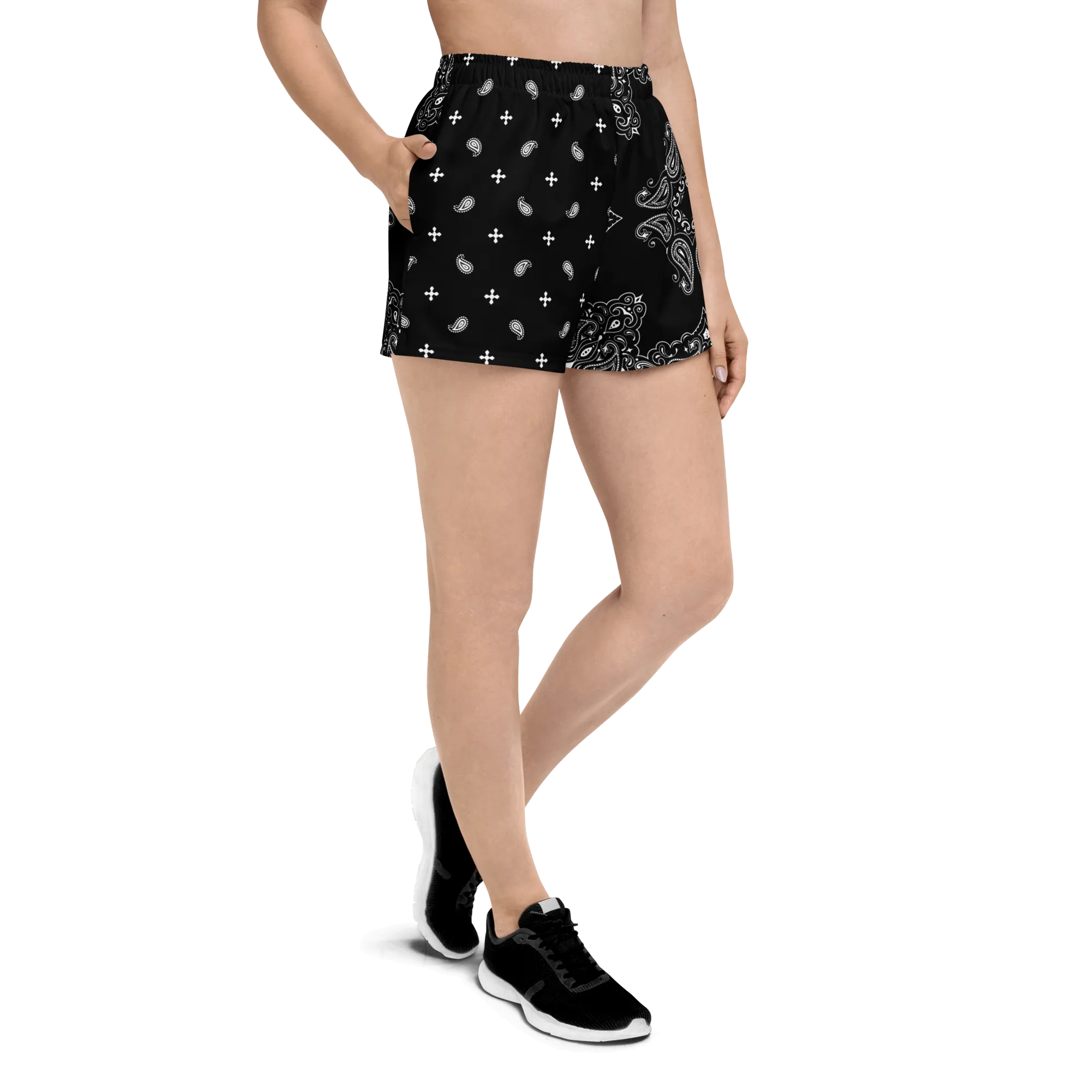 Black Bandana Unisex Unlined Swim Trunks