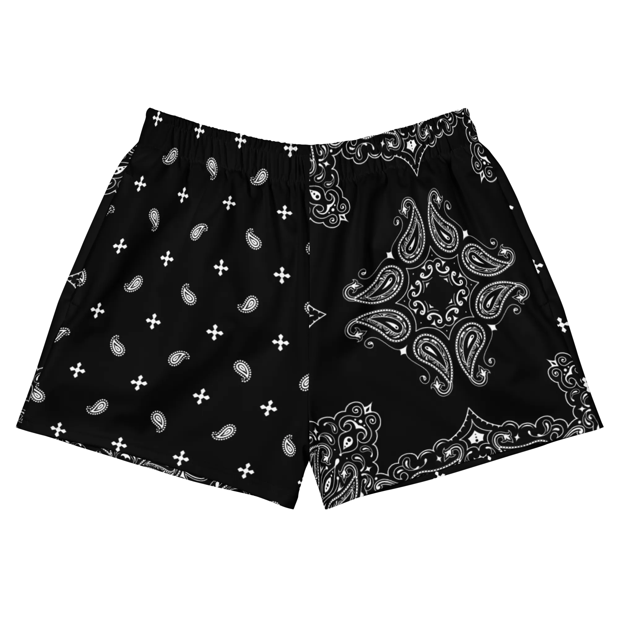 Black Bandana Unisex Unlined Swim Trunks