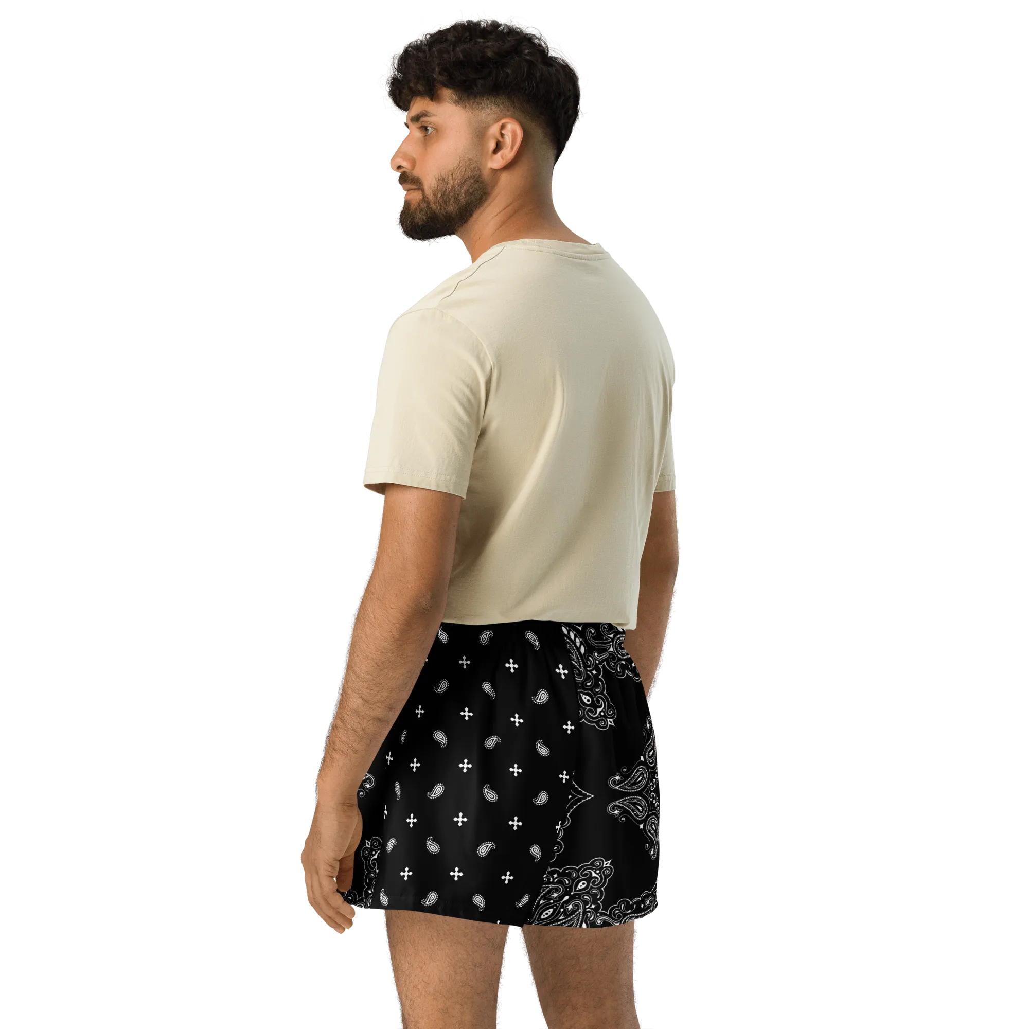 Black Bandana Unisex Unlined Swim Trunks