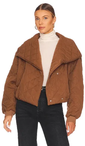 BLANKNYC Cropped Puffer in Brown