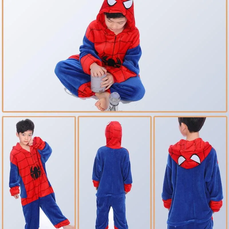 Boy Girl Pajamas Set Children Onesie Unicorn Baby Kids Pajamas Flannel Cartoon Cosplay Onesie Sleepwear for 4 6 8 10 12 years