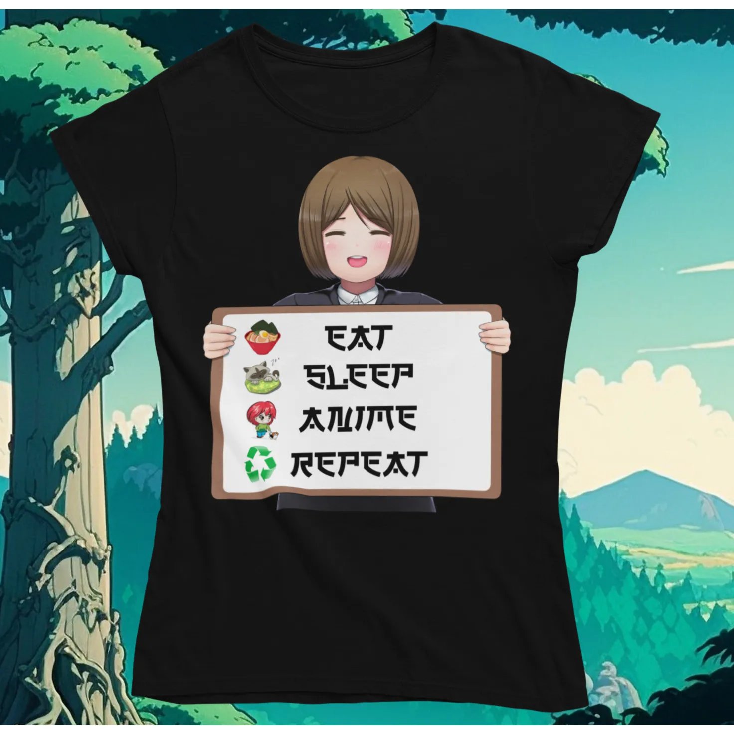 Eat Sleep Anime on the Board
