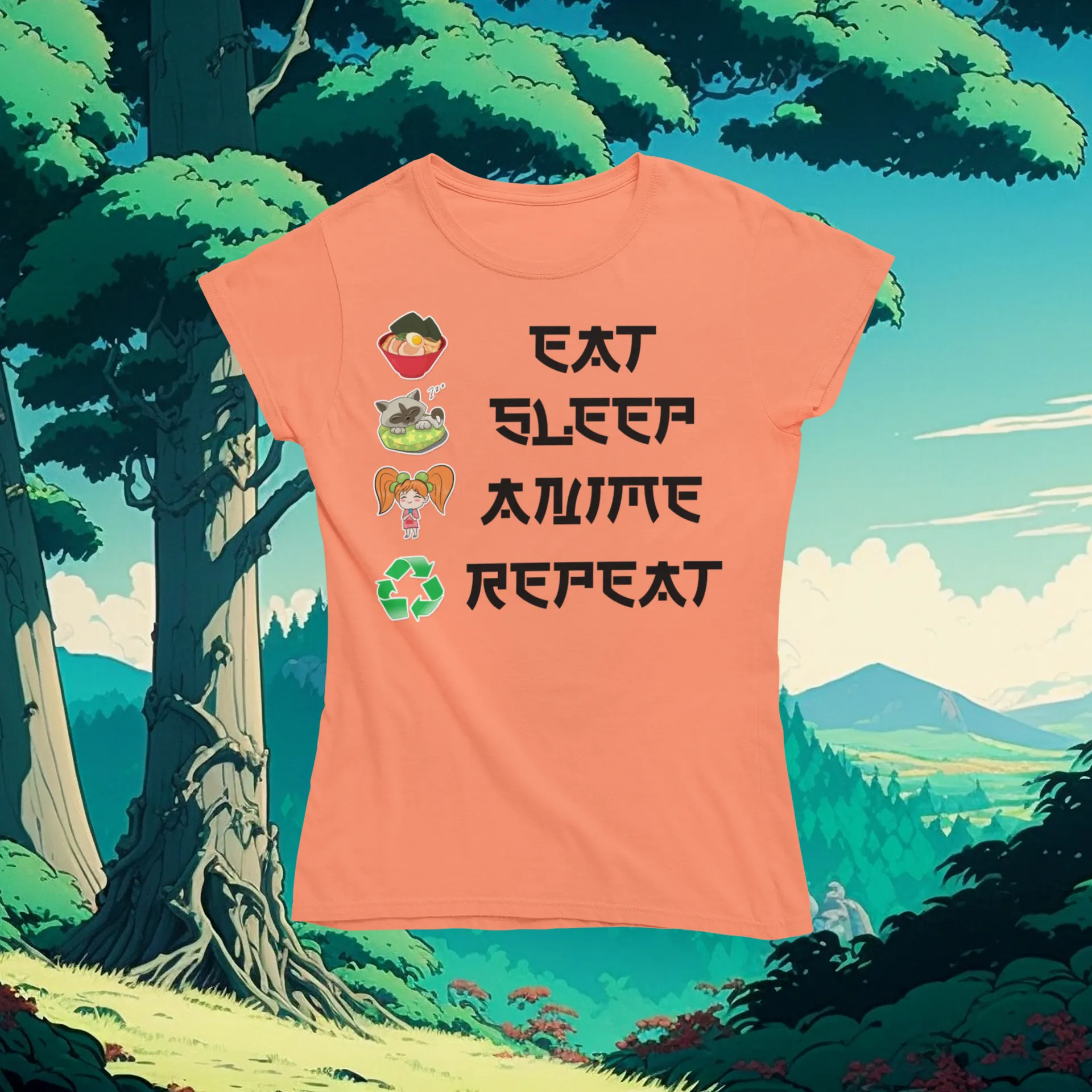 Eat Sleep Anime Repeat Tshirt or Hoodie