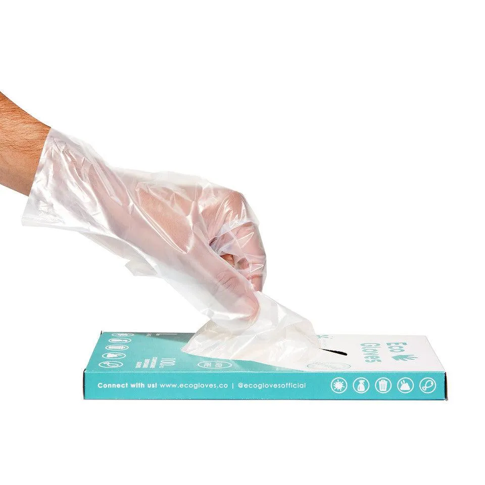 Eco Gloves Disposable Eco-Friendly Compostable Gloves (100 gloves/box)