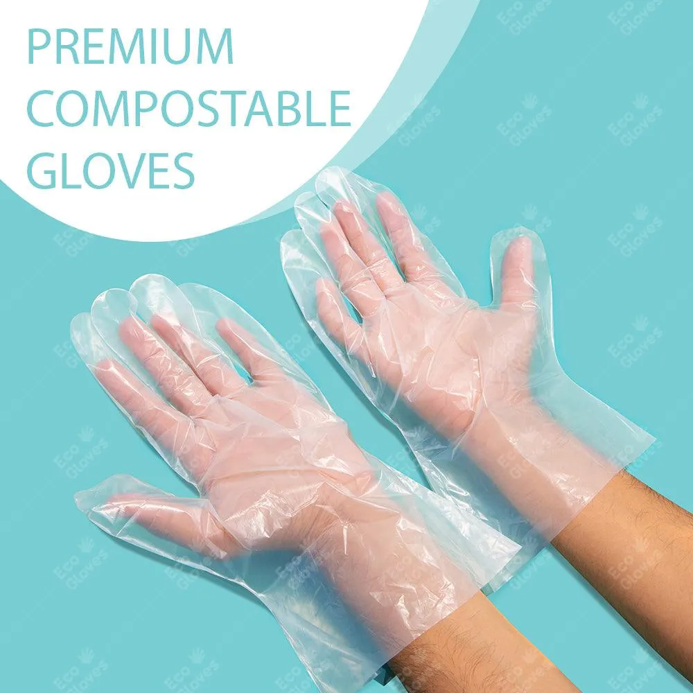 Eco Gloves Disposable Eco-Friendly Compostable Gloves (100 gloves/box)