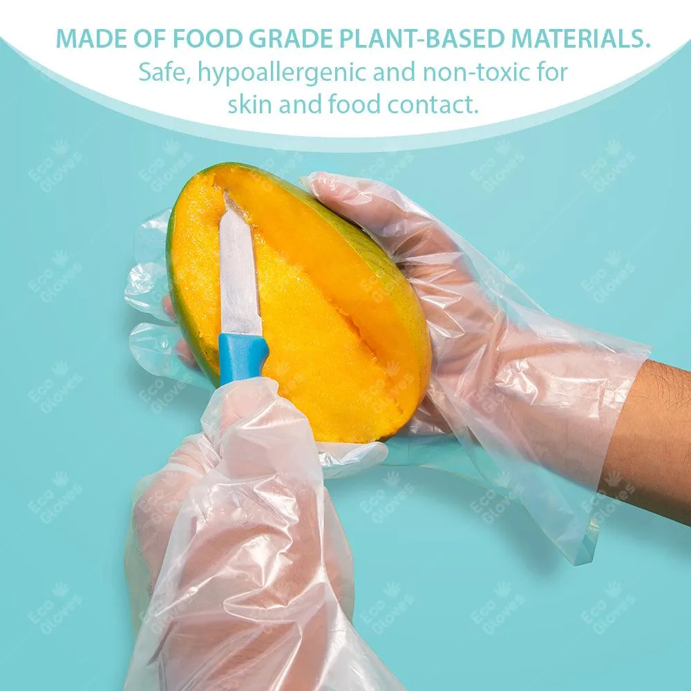 Eco Gloves Disposable Eco-Friendly Compostable Gloves (100 gloves/box)