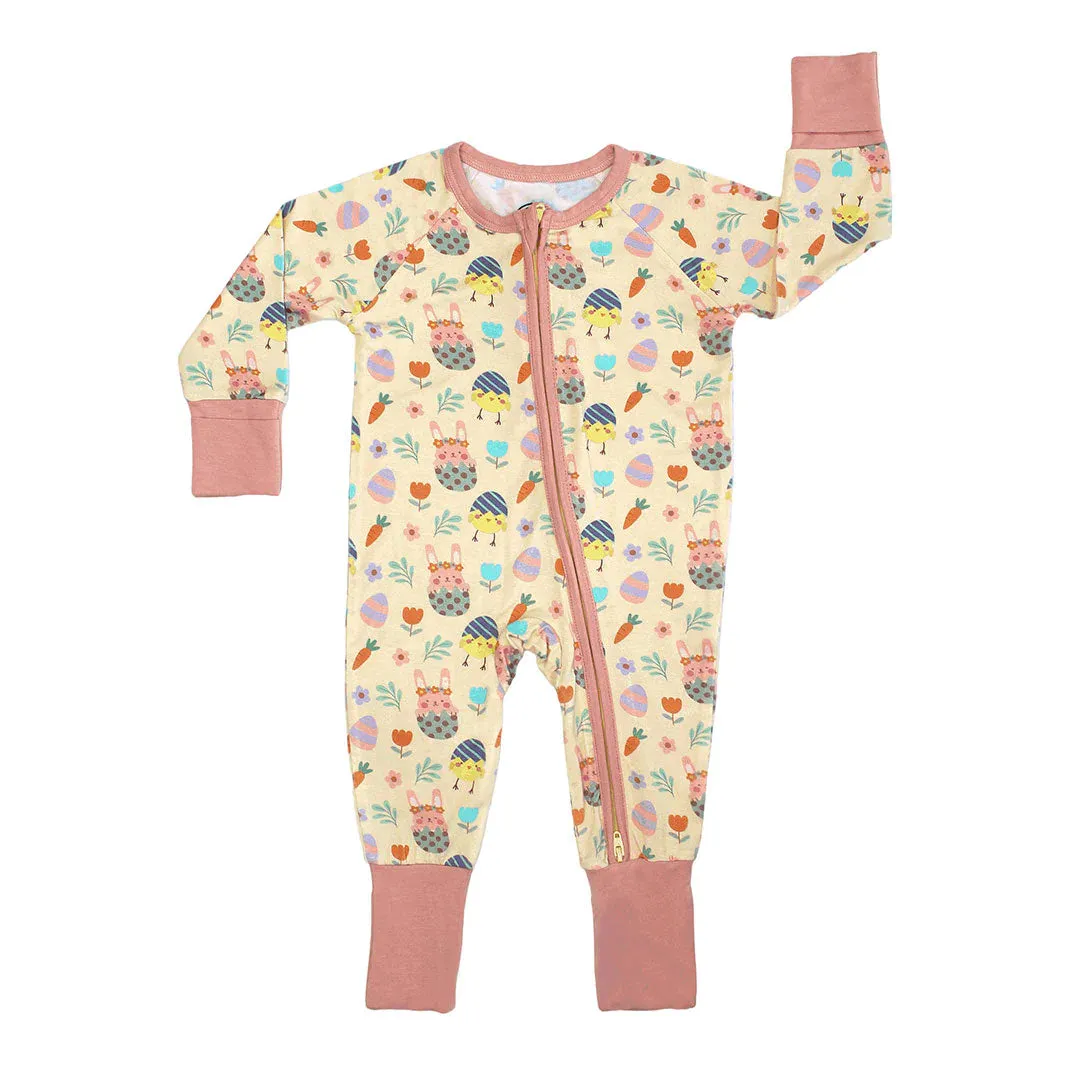 Egg Hunt Easter Bamboo Convertible Baby Pajamas
