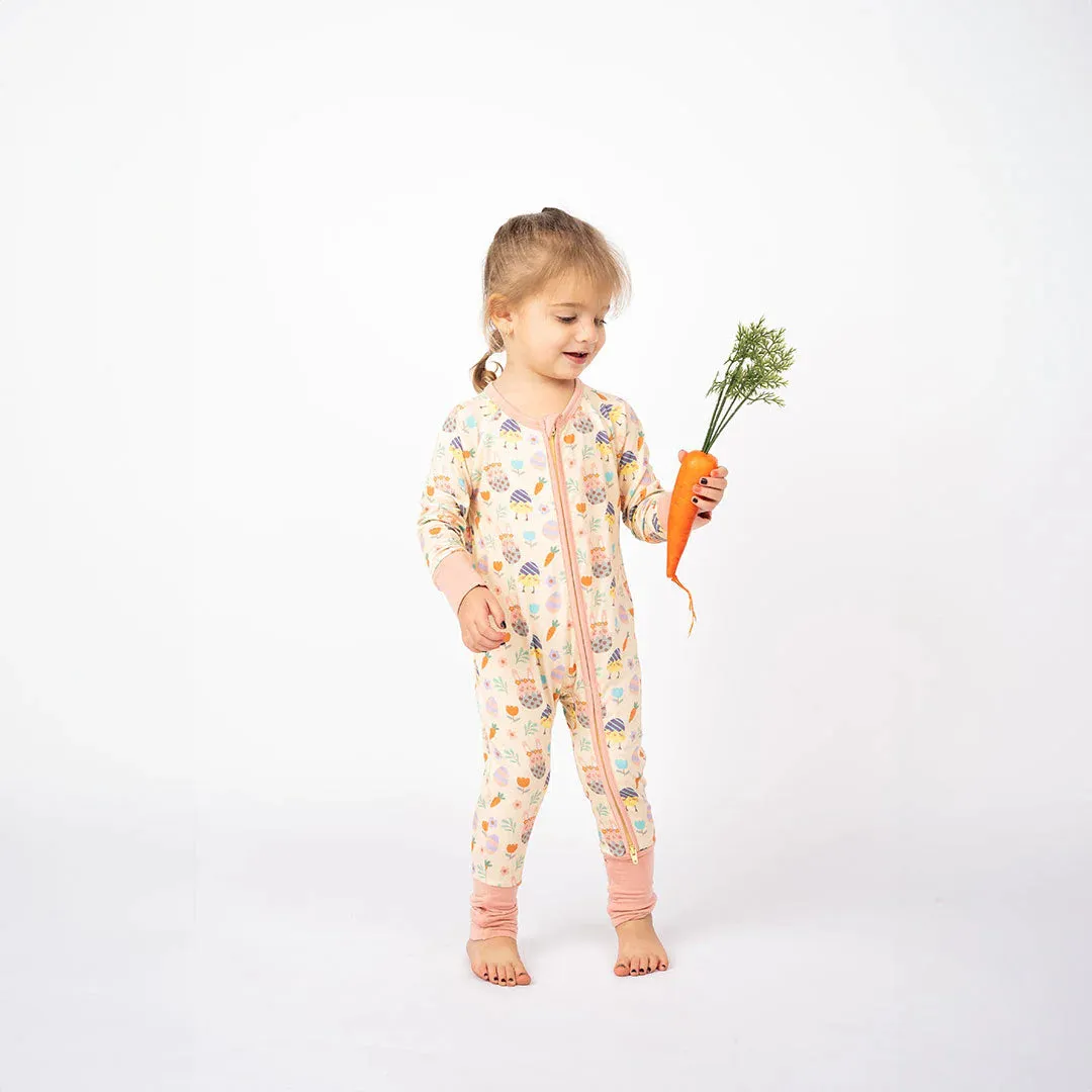 Egg Hunt Easter Bamboo Convertible Baby Pajamas