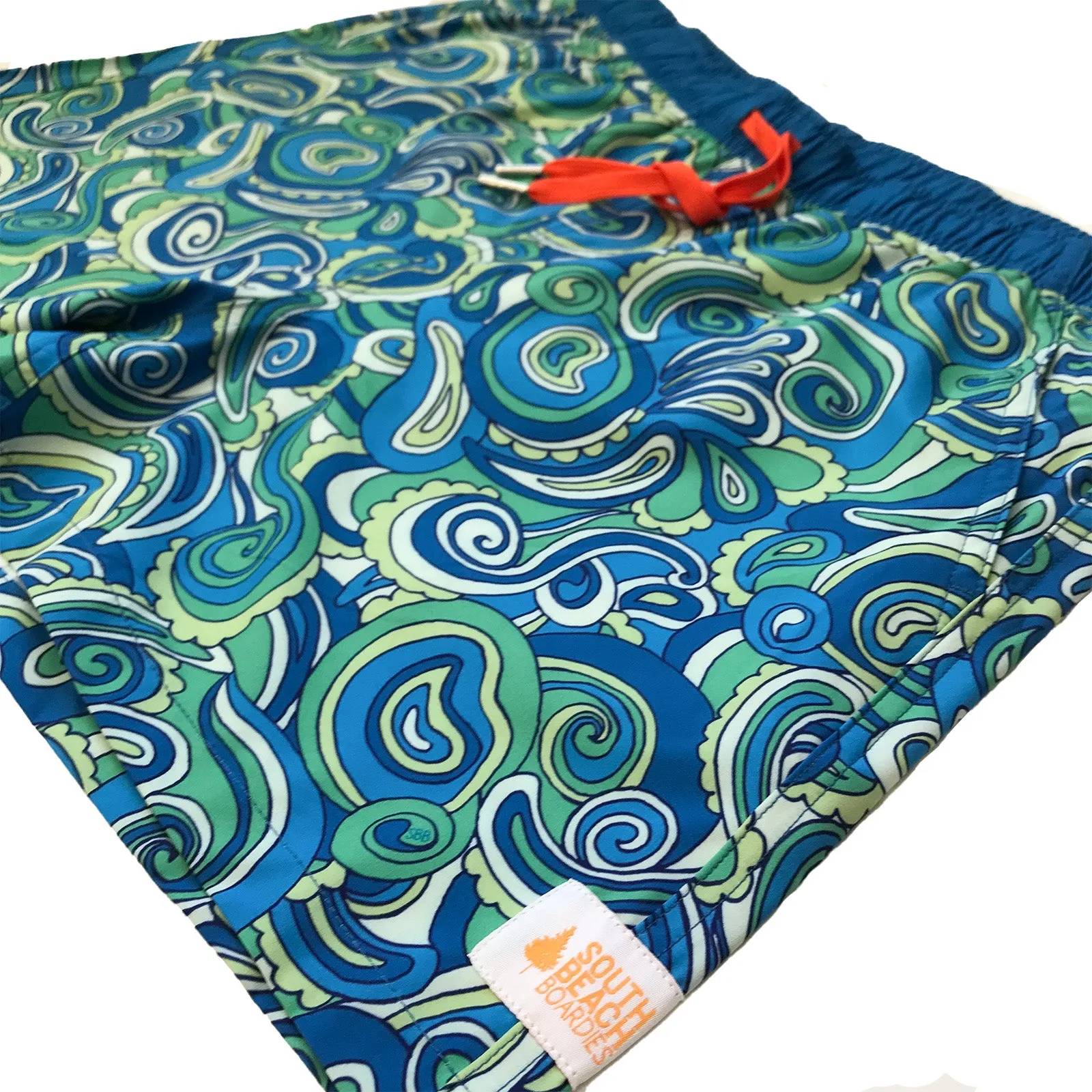 Men's Stretchy Trunks: Paisley Days