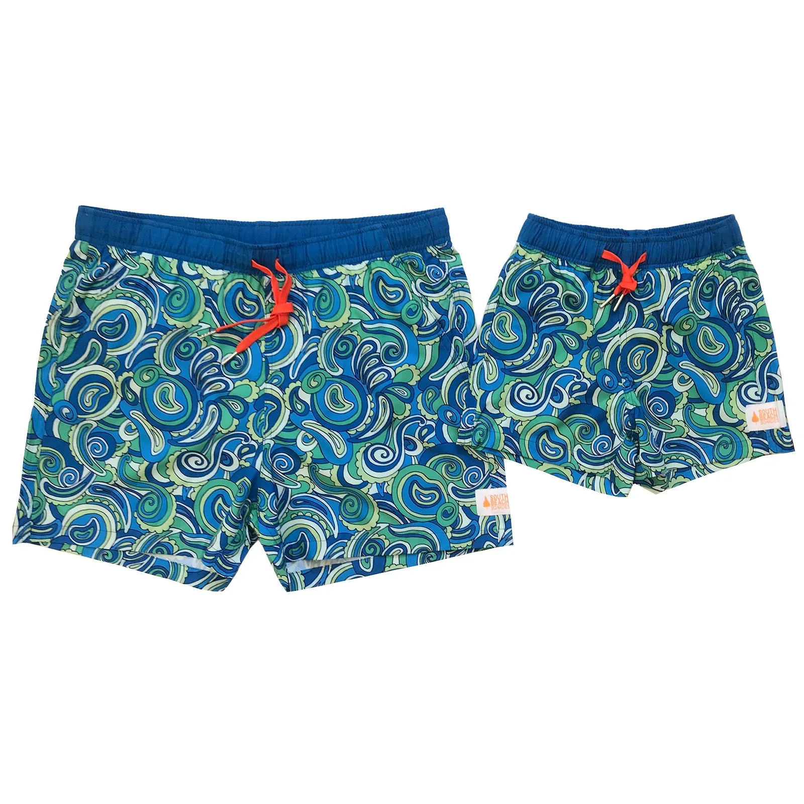 Men's Stretchy Trunks: Paisley Days