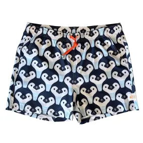 Men's Stretchy Trunks: Penguin Parade