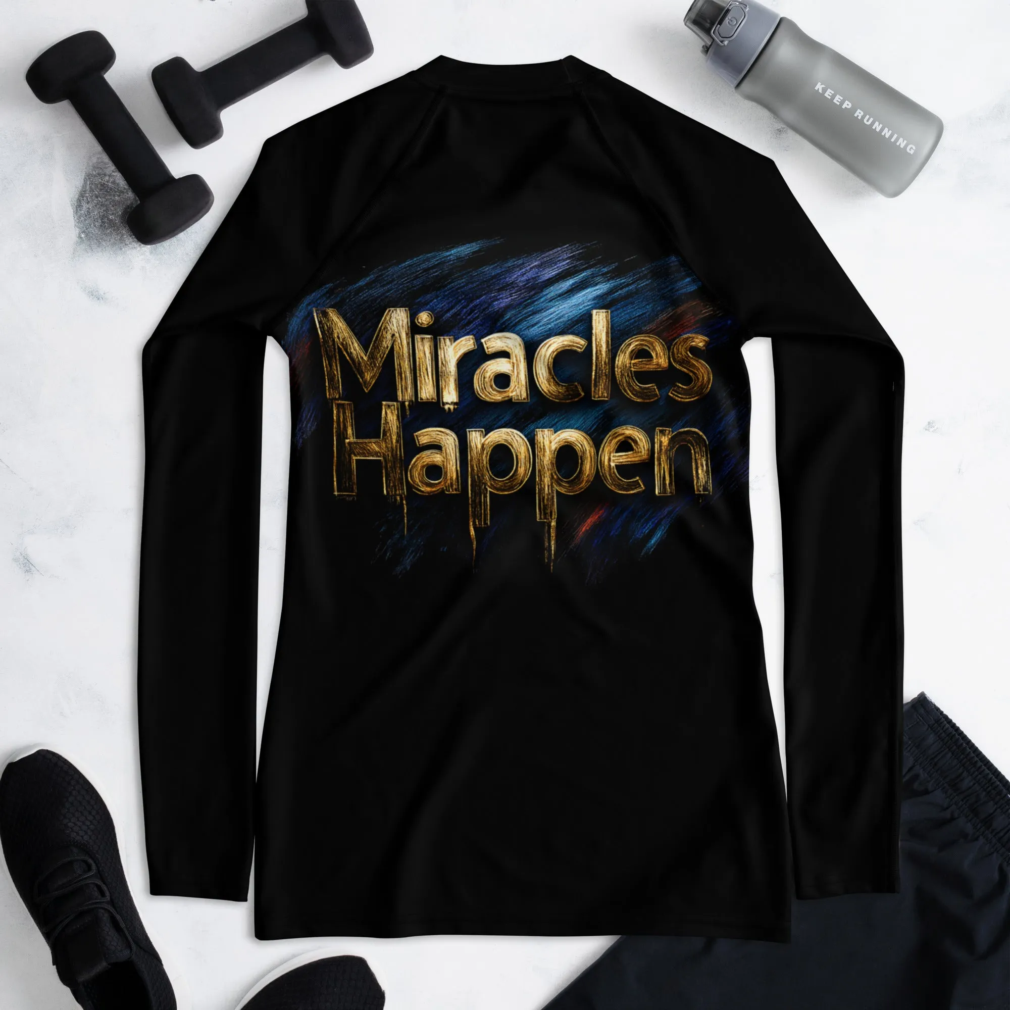 Miracles Happen: Infinite Possibilities Women's Rash Guard