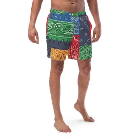 Paisley Bandana All-Over Print Recycled Swim Trunks