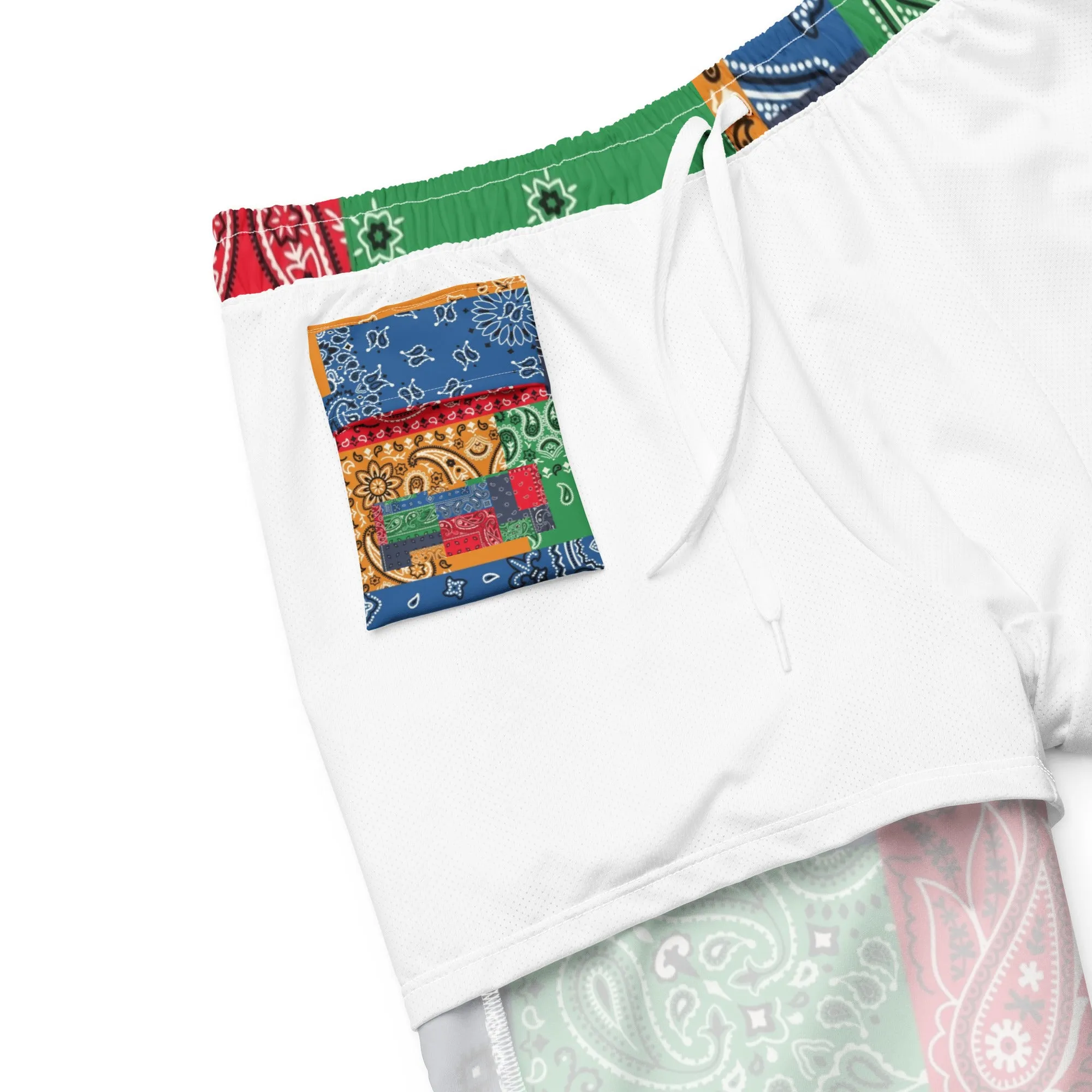 Paisley Bandana All-Over Print Recycled Swim Trunks