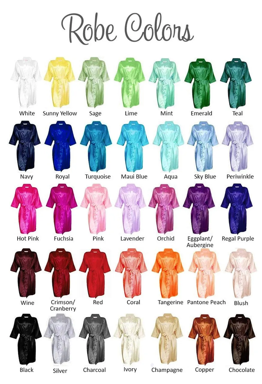 Rhinestone Bridal Party Robes with Large Anchor Design