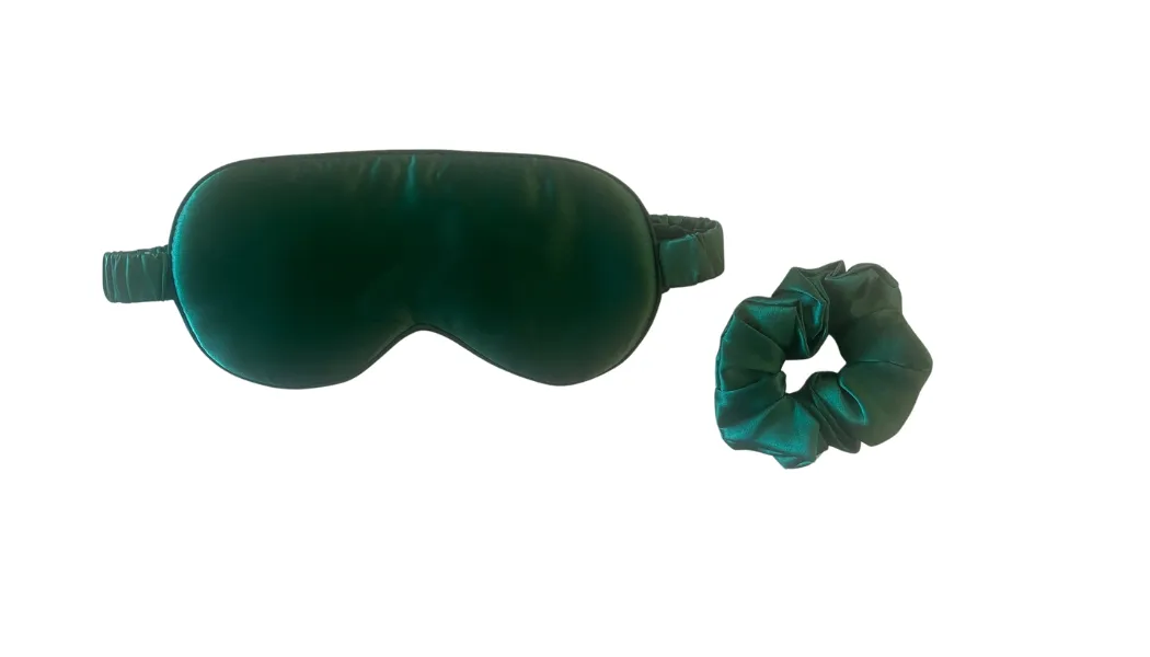 Silk Sleep Mask Dark Green