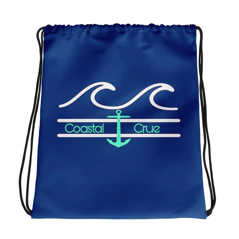 White Caps Drawstring bag