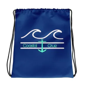 White Caps Drawstring bag